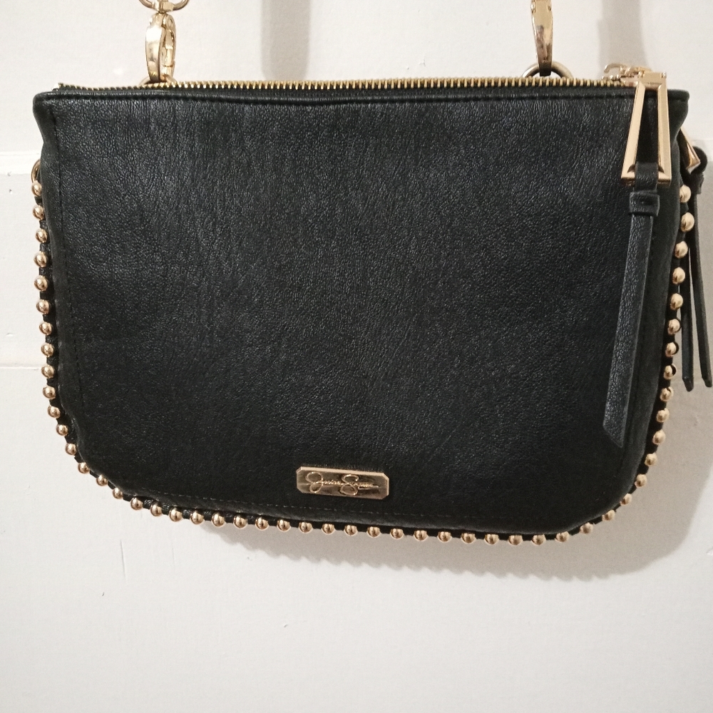 👝💕Jessica Simpson black bag with gold studs NWOT